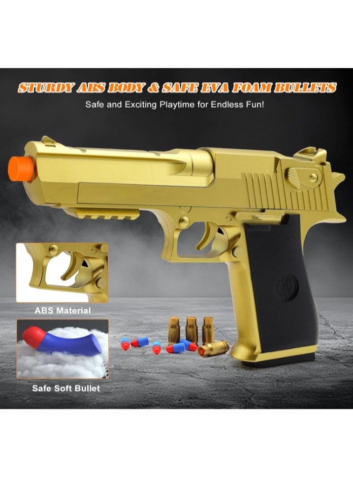 الواحة-TH مسدس رصاص ناعم، مسدسات رغوية لعبة برصاص ناعم، مسدس لعبة برصاص ناعم مع آلية سحب للخلف ومجموعة أهداف سهام، ألعاب مسدس للأطفال - Image 1